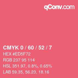 Color code: CMYK 0 / 60 / 52 / 7 | qconv.com