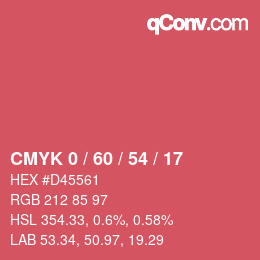 Color code: CMYK 0 / 60 / 54 / 17 | qconv.com