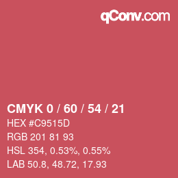Color code: CMYK 0 / 60 / 54 / 21 | qconv.com