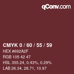 Color code: CMYK 0 / 60 / 55 / 59 | qconv.com