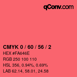 Color code: CMYK 0 / 60 / 56 / 2 | qconv.com
