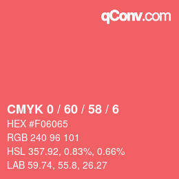 Color code: CMYK 0 / 60 / 58 / 6 | qconv.com