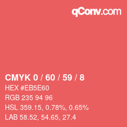 Color code: CMYK 0 / 60 / 59 / 8 | qconv.com