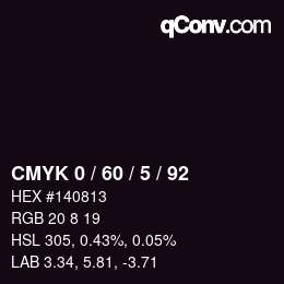 Color code: CMYK 0 / 60 / 5 / 92 | qconv.com