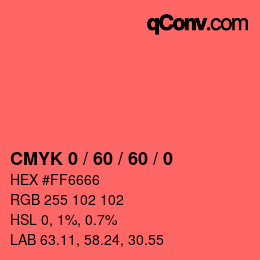 Código de color: CMYK 0 / 60 / 60 / 0 | qconv.com