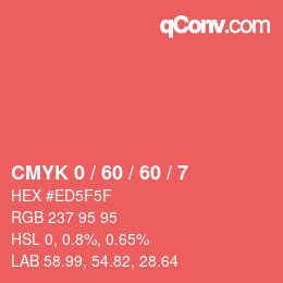 Código de color: CMYK 0 / 60 / 60 / 7 | qconv.com