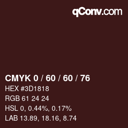 Color code: CMYK 0 / 60 / 60 / 76 | qconv.com