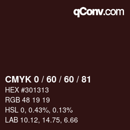Color code: CMYK 0 / 60 / 60 / 81 | qconv.com
