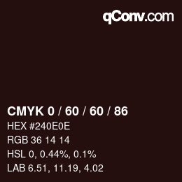 Color code: CMYK 0 / 60 / 60 / 86 | qconv.com