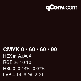Color code: CMYK 0 / 60 / 60 / 90 | qconv.com