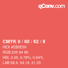 Color code: CMYK 0 / 60 / 62 / 8 | qconv.com