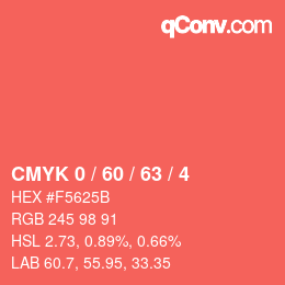 Color code: CMYK 0 / 60 / 63 / 4 | qconv.com