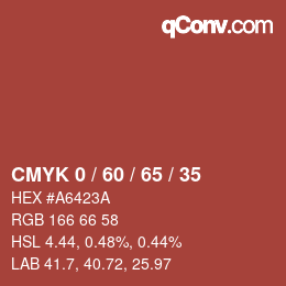 Color code: CMYK 0 / 60 / 65 / 35 | qconv.com