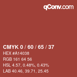 Color code: CMYK 0 / 60 / 65 / 37 | qconv.com