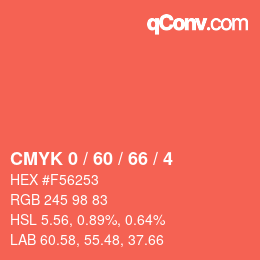 Color code: CMYK 0 / 60 / 66 / 4 | qconv.com
