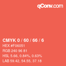 颜色代码: CMYK 0 / 60 / 66 / 6 | qconv.com