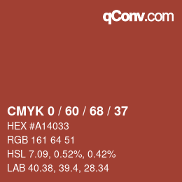 Color code: CMYK 0 / 60 / 68 / 37 | qconv.com