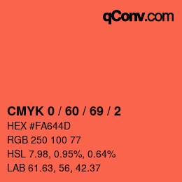 Color code: CMYK 0 / 60 / 69 / 2 | qconv.com