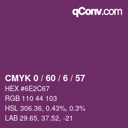 颜色代码: CMYK 0 / 60 / 6 / 57 | qconv.com