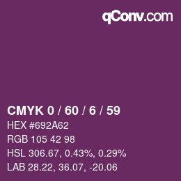 Color code: CMYK 0 / 60 / 6 / 59 | qconv.com