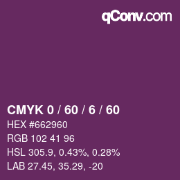 カラーコード: CMYK 0 / 60 / 6 / 60 | qconv.com