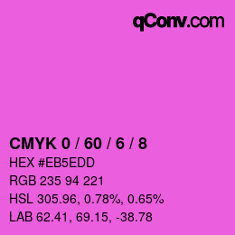 Color code: CMYK 0 / 60 / 6 / 8 | qconv.com