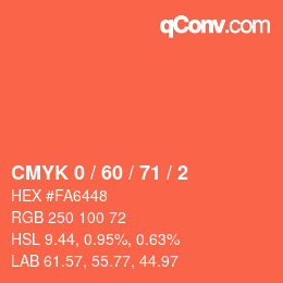 Color code: CMYK 0 / 60 / 71 / 2 | qconv.com