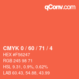 Color code: CMYK 0 / 60 / 71 / 4 | qconv.com