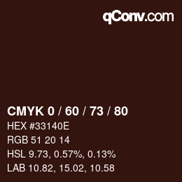 Color code: CMYK 0 / 60 / 73 / 80 | qconv.com