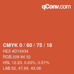 Color code: CMYK 0 / 60 / 75 / 18 | qconv.com