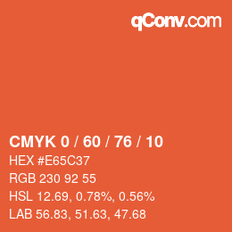 Color code: CMYK 0 / 60 / 76 / 10 | qconv.com
