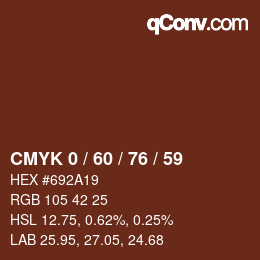 Color code: CMYK 0 / 60 / 76 / 59 | qconv.com