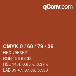 Color code: CMYK 0 / 60 / 79 / 38 | qconv.com