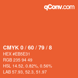 Color code: CMYK 0 / 60 / 79 / 8 | qconv.com