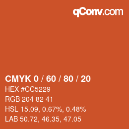 Color code: CMYK 0 / 60 / 80 / 20 | qconv.com