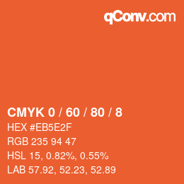 Color code: CMYK 0 / 60 / 80 / 8 | qconv.com