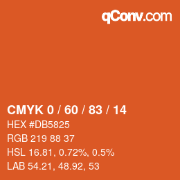 Color code: CMYK 0 / 60 / 83 / 14 | qconv.com