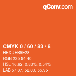 Color code: CMYK 0 / 60 / 83 / 8 | qconv.com