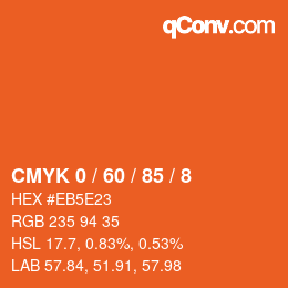 Color code: CMYK 0 / 60 / 85 / 8 | qconv.com