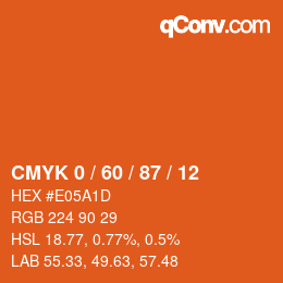 Color code: CMYK 0 / 60 / 87 / 12 | qconv.com