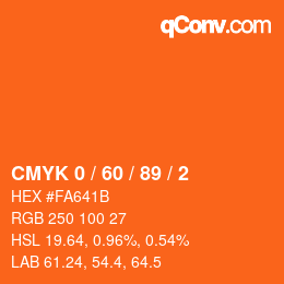 Color code: CMYK 0 / 60 / 89 / 2 | qconv.com