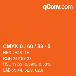 Color code: CMYK 0 / 60 / 89 / 5 | qconv.com