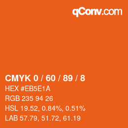 Color code: CMYK 0 / 60 / 89 / 8 | qconv.com