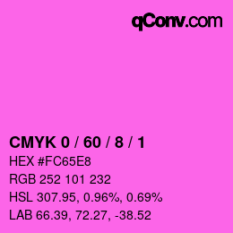 Farbcode: CMYK 0 / 60 / 8 / 1 | qconv.com
