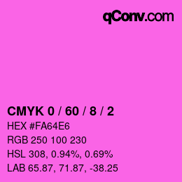 Farbcode: CMYK 0 / 60 / 8 / 2 | qconv.com