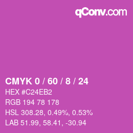 Color code: CMYK 0 / 60 / 8 / 24 | qconv.com