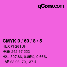 Farbcode: CMYK 0 / 60 / 8 / 5 | qconv.com