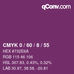 Color code: CMYK 0 / 60 / 8 / 55 | qconv.com