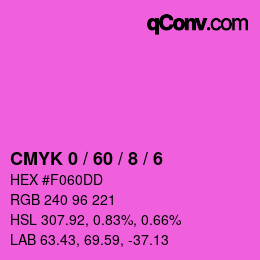 Farbcode: CMYK 0 / 60 / 8 / 6 | qconv.com