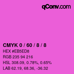 Code couleur: CMYK 0 / 60 / 8 / 8 | qconv.com
